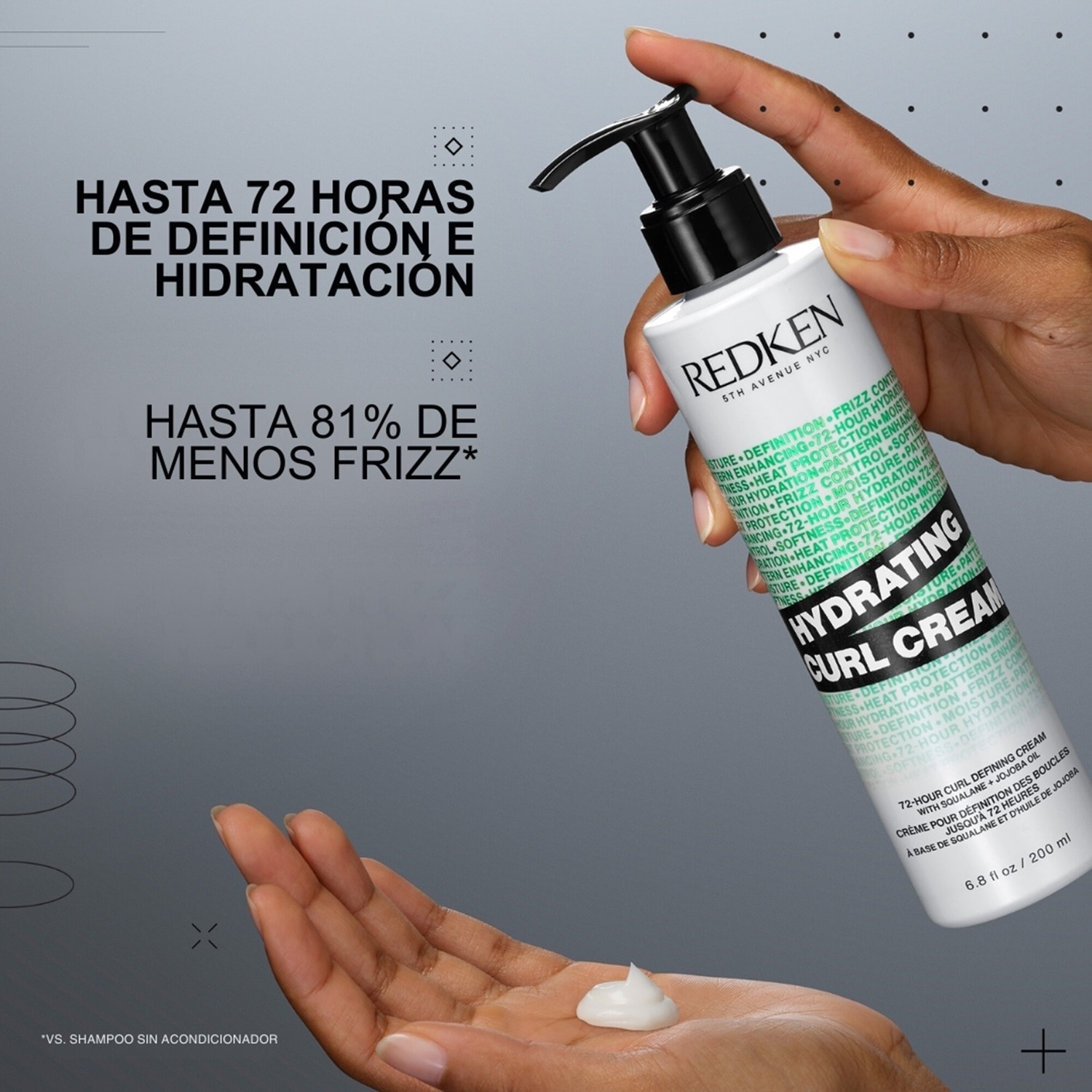 CREMA LIGERA REDKEN HYDRATING CURL CREAM PARA HIDRATAR Y DEFINIR EL CABELLO RIZADO CON PROTECCIÓN TÉRMICA (CREMA PARA CABELLO CON PROTECCIÓN TÉRMICA)